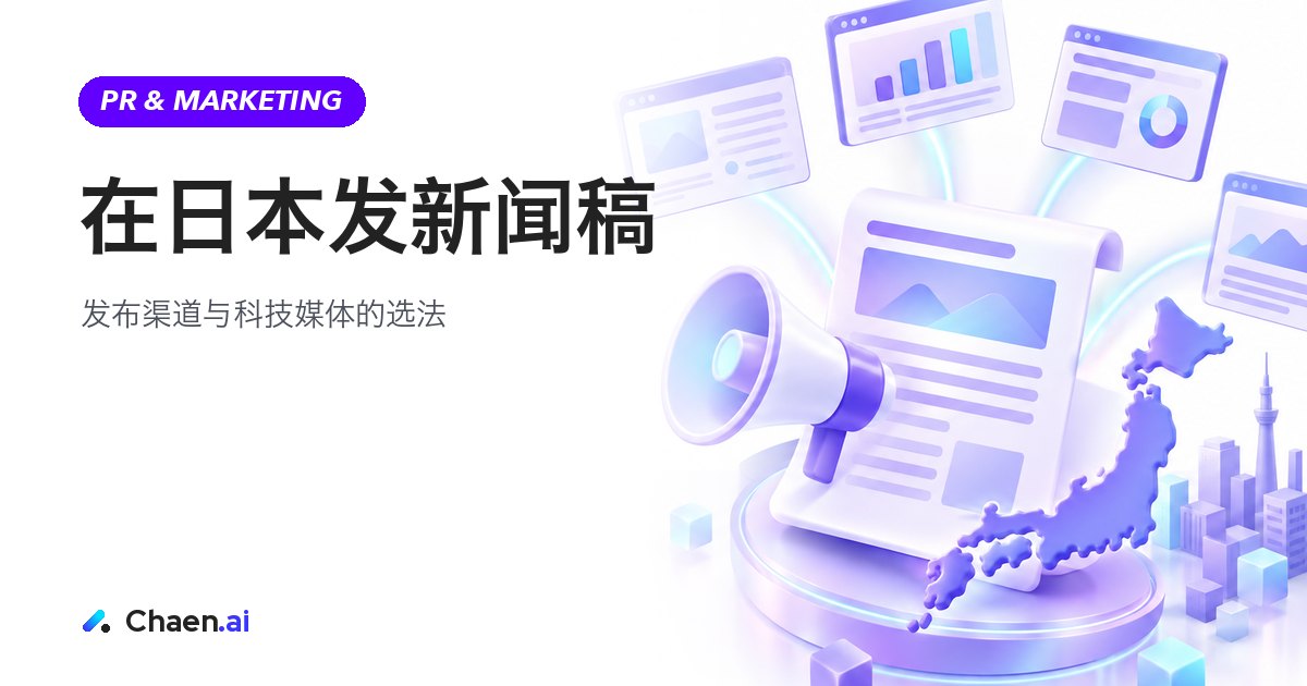 在日本发布新闻稿的方法与主要科技媒体